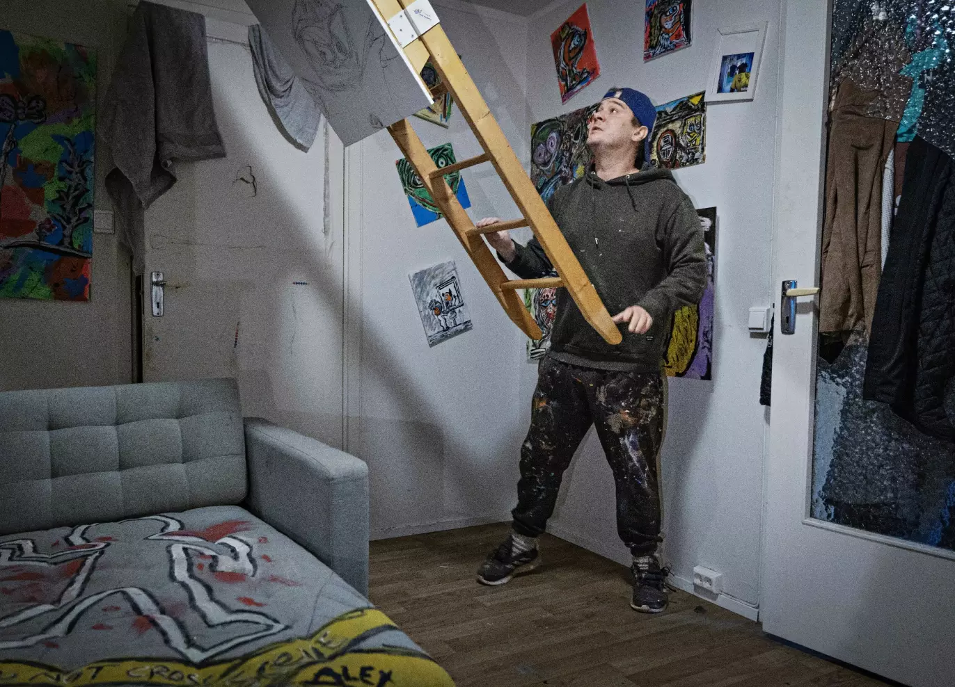 GAMMEL BOLIG: Ullensaker kommune har målt temperaturer ned mot 0,1 grader i uføre Alexander Offerdals kommunale bolig. Foto: Jørn H. Moen / Dagbladet
