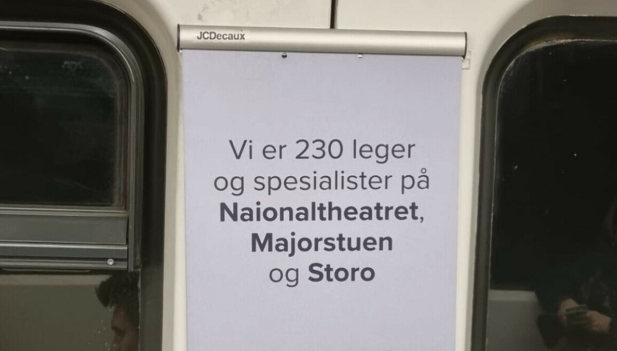 Volvat med skrivefeil på T-banen i Oslo: