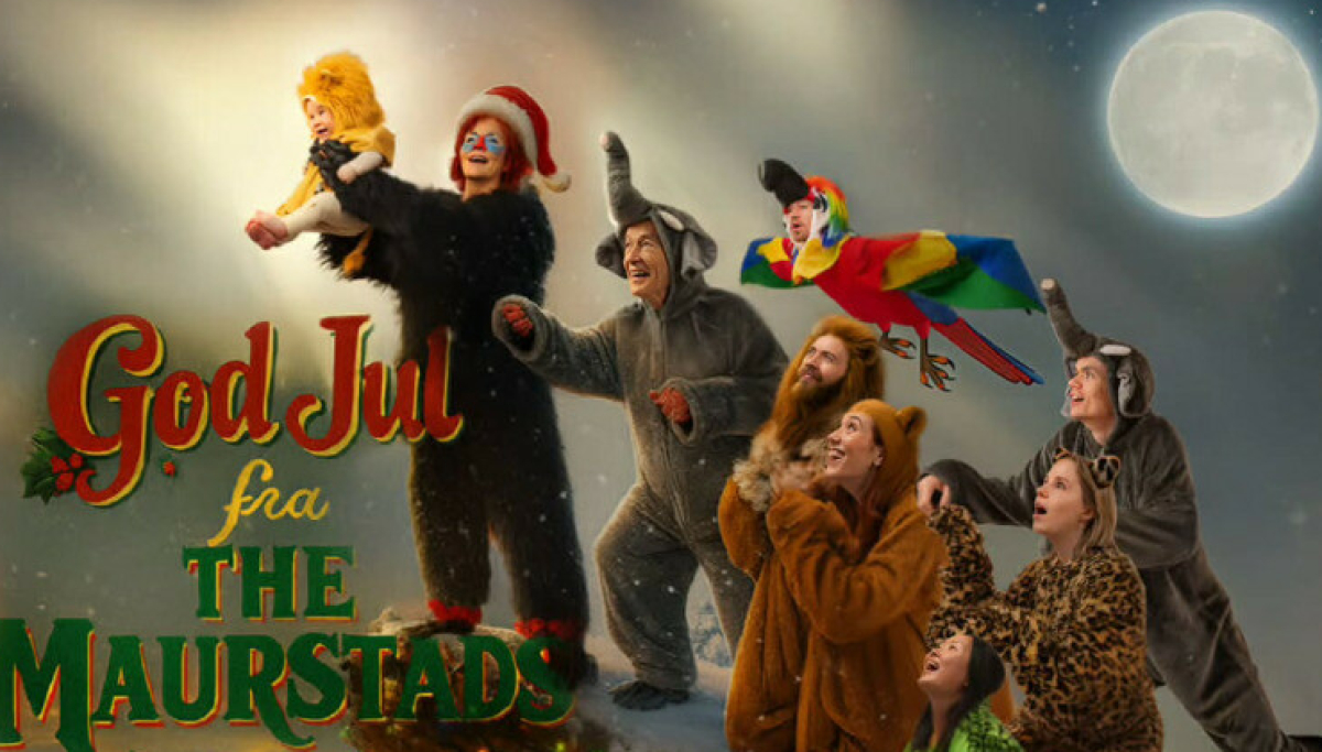 Her er Maurstad-familiens julekort for 2025