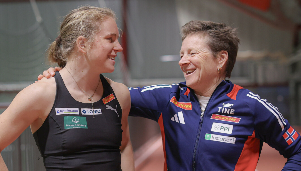 Unn Merete er trener for datteren Henriette Jæger