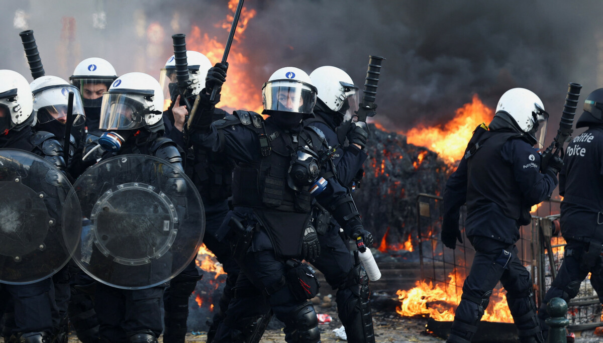 Brussel: Illsinte bondeprotester - Dagbladet