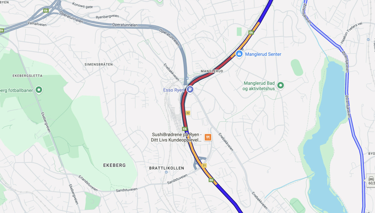 Trafikkaos etter ulykker