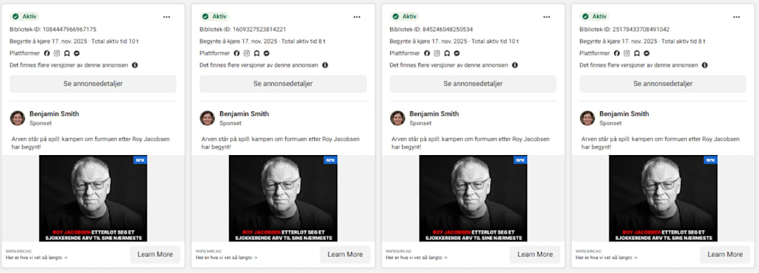 Norske medier vil saksøke Facebook-eier Meta