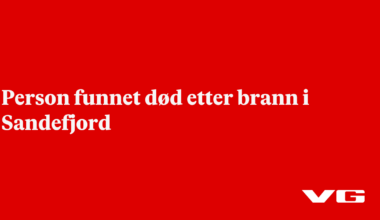 Person funnet død etter brann i Sandefjord