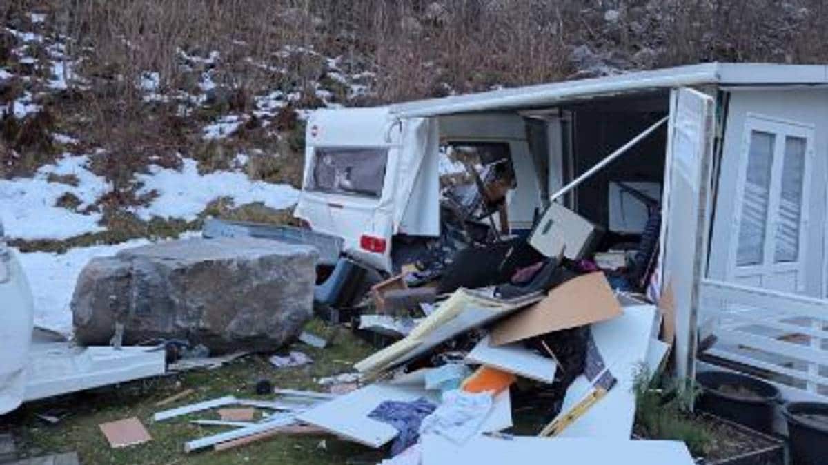 Ras på Tafjord Camping
