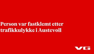 Person var fastklemt etter trafikkulykke i Austevoll