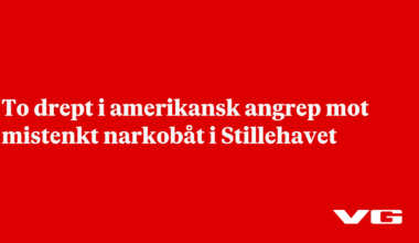 To drept i amerikansk angrep mot mistenkt narkobåt i Stillehavet