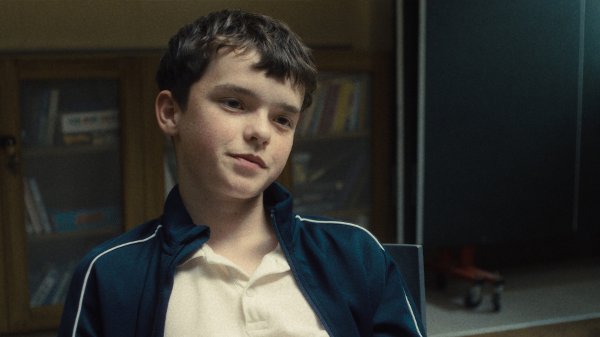 Adolescence. Owen Cooper as Jamie Miller in Adolescence. Cr. Courtesy of Netflix © 2024