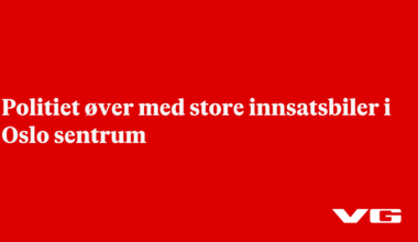 Politiet øver med store innsatsbiler i Oslo sentrum torsdag