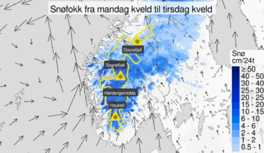 Vær, Trafikk | Det er sendt ut gult farevarsel for snøfokk i fjellet, og det gjelder Kvikne