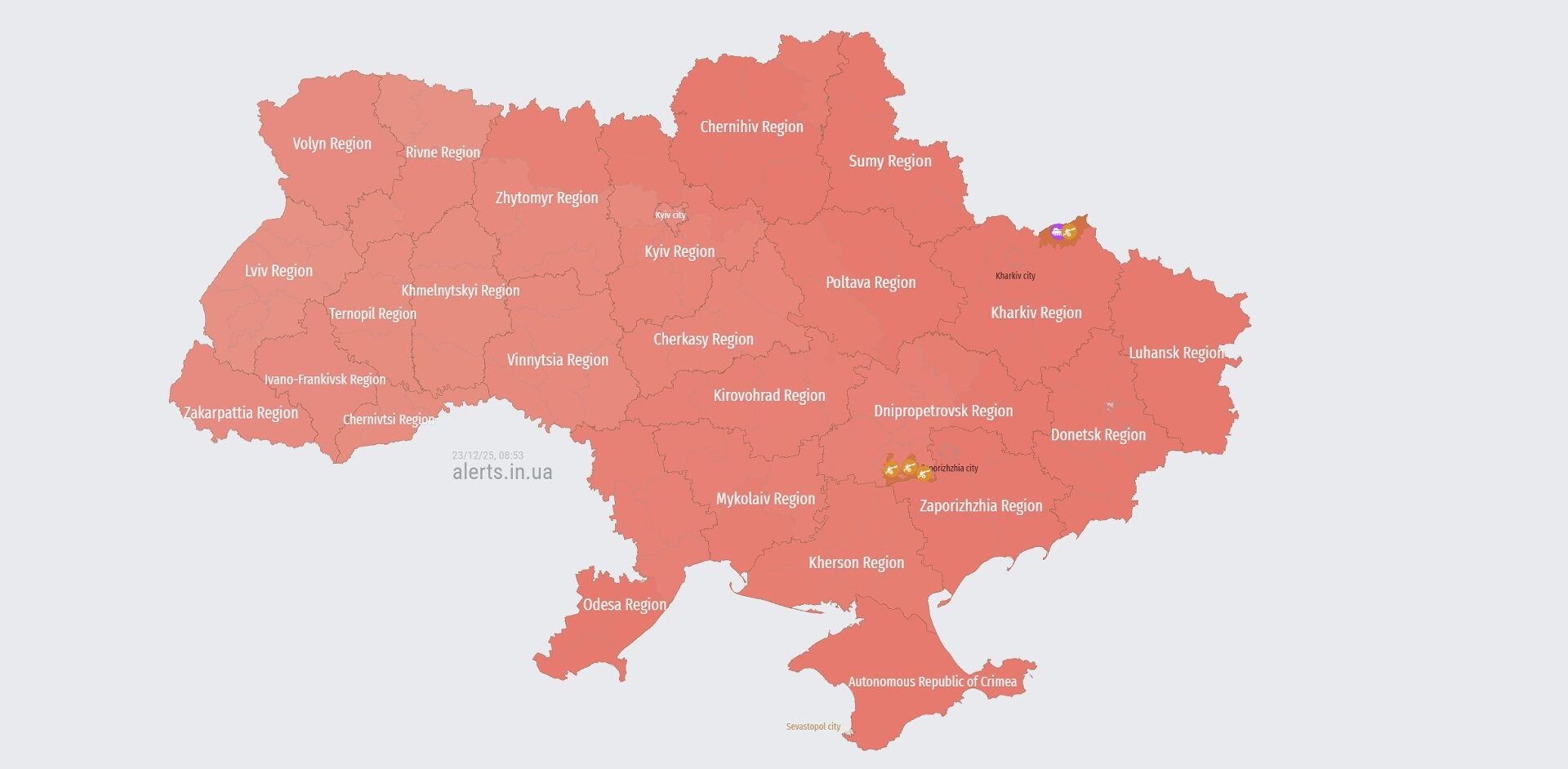 Ukraina, Russland | Russisk luftangrep mot Kyiv – strømbrudd