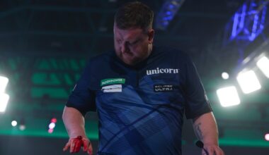 Vanvittige scener da blodet rant i dart-VM