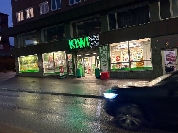 Kiwi-butikk i mørket