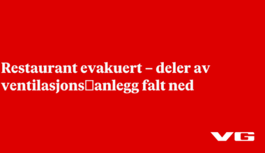 Restaurant evakuert – deler av ventilasjons­anlegg falt ned