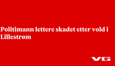 Politimann lettere skadet etter vold i Lillestrøm