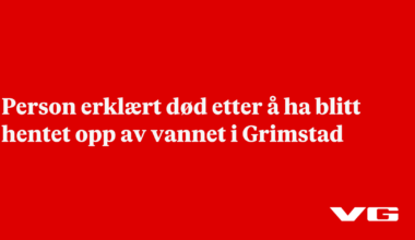 Person erklært død etter å ha blitt hentet opp av vannet i Grimstad – søker etter flere i vannet