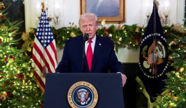 Trump lovet soldatene julegave i sin tale – NRK Urix – Utenriksnyheter og -dokumentarer