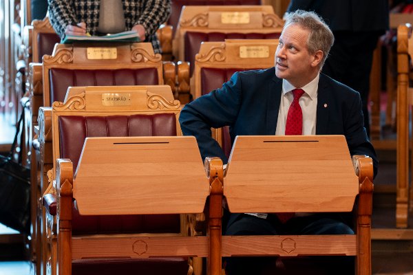 Oslo 20250305. 
Samferdselsminister Jon-Ivar Nygård (Ap) under den muntlige spørretimen i Stortinget.
Foto: Rodrigo Freitas / NTB