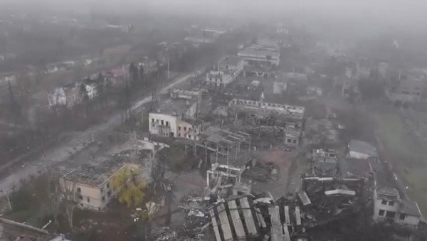 An aerial view shows the town of Myrnohrad, Ukraine in this screengrab from a video released November 12, 2025 and obtained by REUTERS. THIS IMAGE HAS BEEN SUPPLIED BY A THIRD PARTY. MANDATORY CREDIT. NO RESALES. NO ARCHIVES. Verification Note: Reuters was able to confirm the location of the video by the road layout, trees, buildings and bodies of water that matched satellite imagery. The shape of the mountains matched topography mapping. The date when the video was filmed could not be verified.

