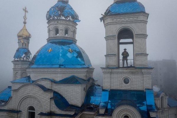 NÆR FRONTEN: 2. november er dag 1378 av Russlands fullskala krig mot Ukraina. Bildet viser en ødelagt kirke i den ukrainske byen Kostianynivka i Donetsk-regionen nær fronten.