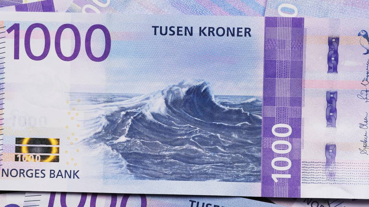 Et nærbilde av en tusenlapp.