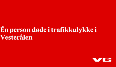 Én person døde i trafikkulykke i Vesterålen