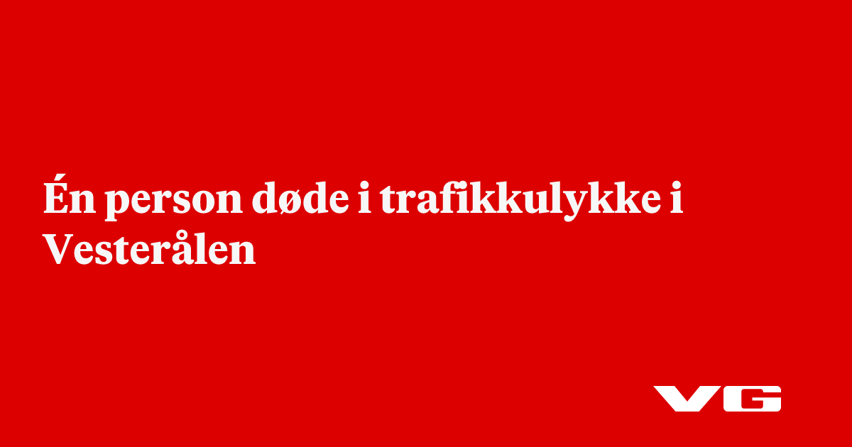 Én person døde i trafikkulykke i Vesterålen