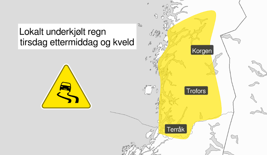 Trafikk, Veg og føre | Har sendt ut farevarsel: Her blir det glatt
