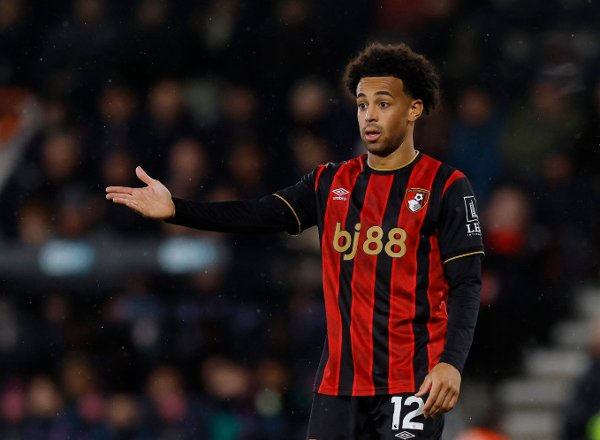 Soccer Football - Premier League - AFC Bournemouth v Everton - Vitality Stadium, Bournemouth, Britain - December 2, 2025 
AFC Bournemouth's Tyler Adams reacts Action Images via Reuters/Andrew Couldridge EDITORIAL USE ONLY. NO USE WITH UNAUTHORIZED AUDIO, VIDEO, DATA, FIXTURE LISTS, CLUB/LEAGUE LOGOS OR 'LIVE' SERVICES. ONLINE IN-MATCH USE LIMITED TO 120 IMAGES, NO VIDEO EMULATION. NO USE IN BETTING, GAMES OR SINGLE CLUB/LEAGUE/PLAYER PUBLICATIONS. PLEASE CONTACT YOUR ACCOUNT REPRESENTATIVE FOR FURTHER DETAILS..