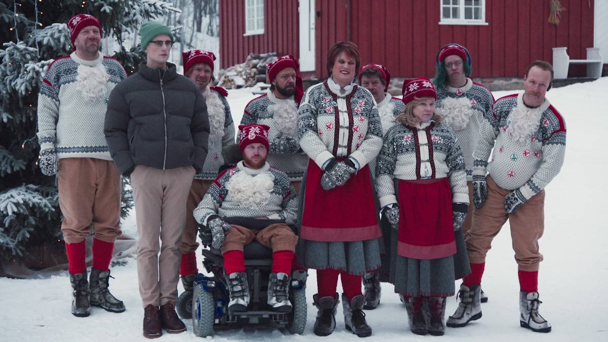 Flere personer i strikkegensere