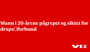 Mann i 20-årene pågrepet og siktet for draps­forbund