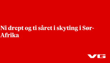 Ni drept og ti såret i skyting i Sør-Afrika