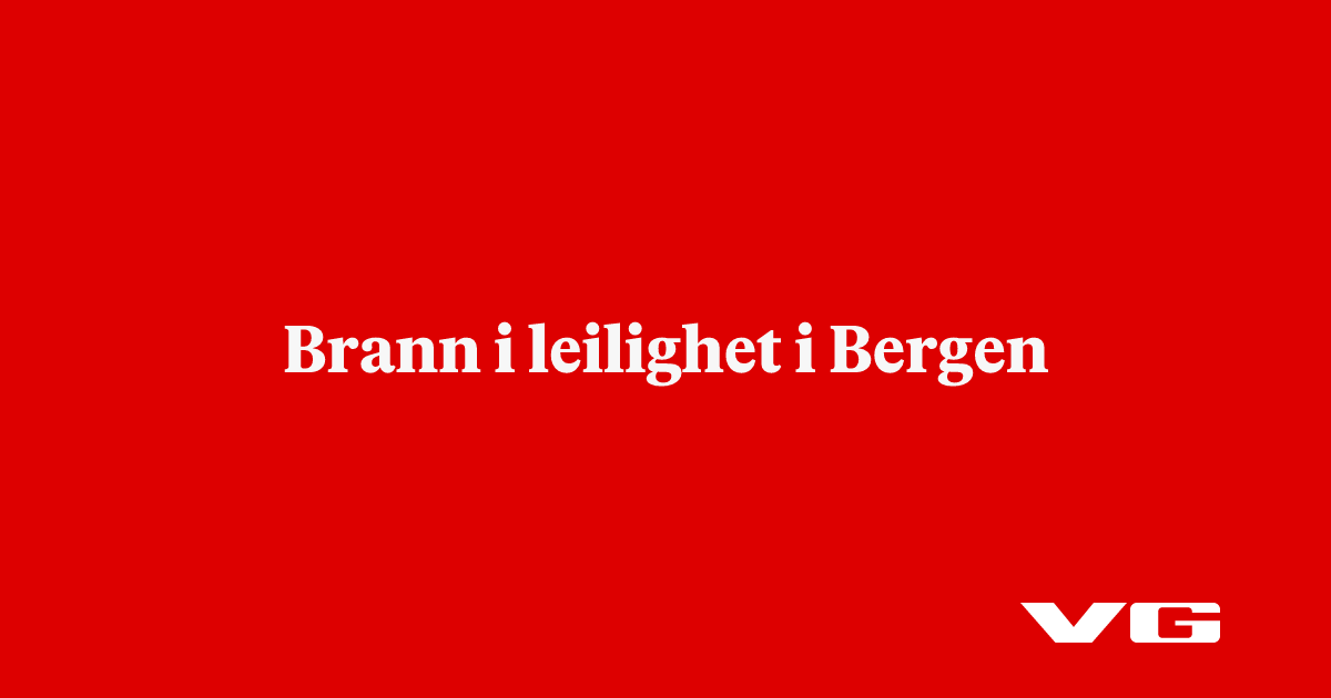 Brann i leilighet i Bergen