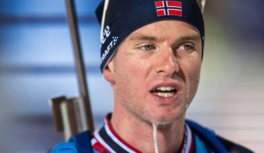 Johan-Olav Botn med slev rundt munnen