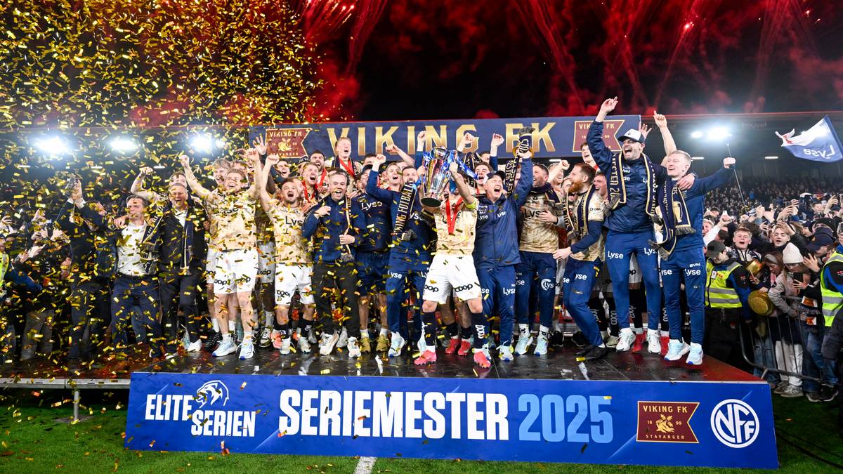 Viking er seriemestere etter seieren i Eliteseriekampen i fotball mellom Viking og Vålerenga på Lyse Arena i Stavanger.