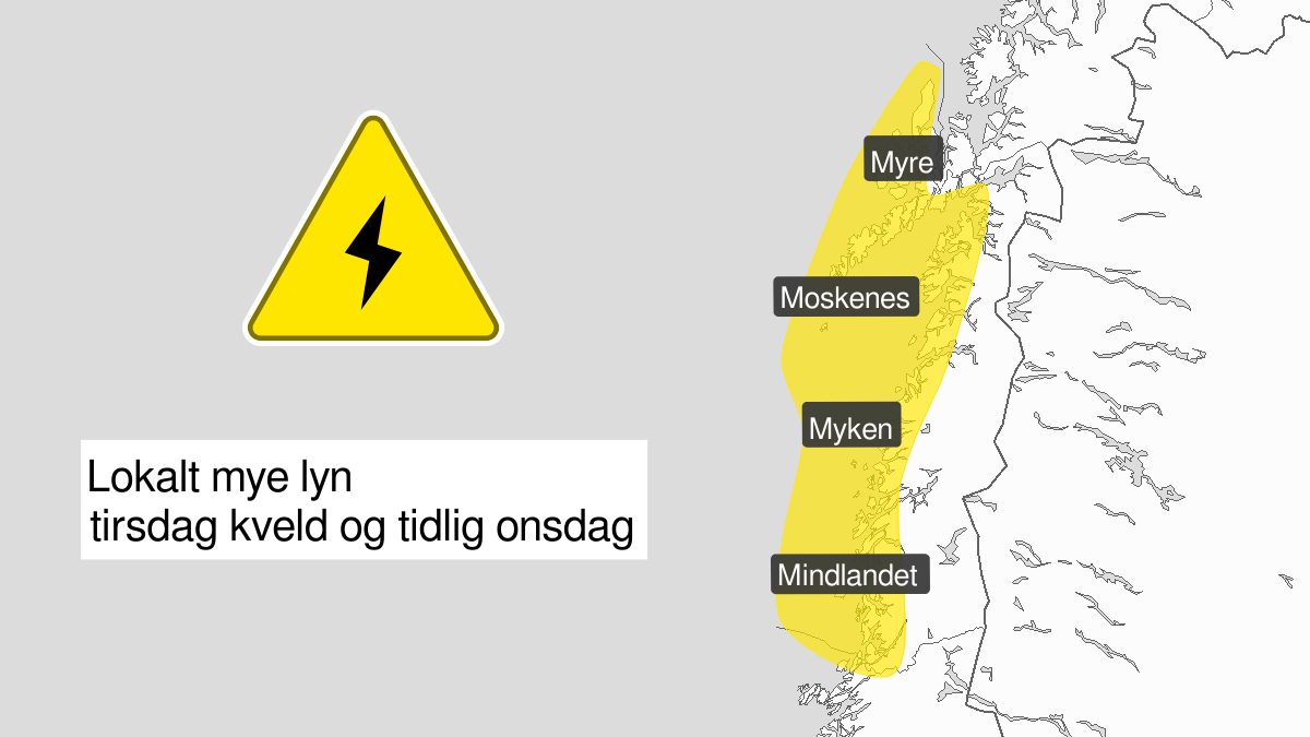 Uvær, Torden & Lyn | Nye farevarsler: – Sterk vind og torden med mye lyn