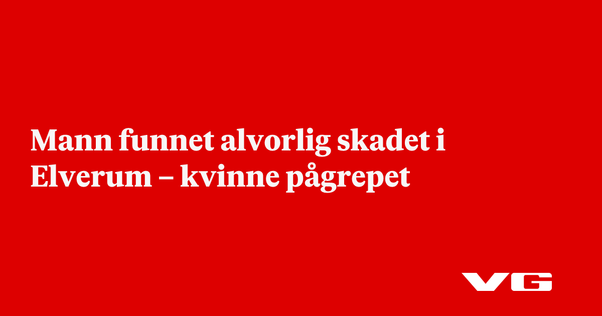 Mann funnet alvorlig skadet i Elverum – kvinne pågrepet