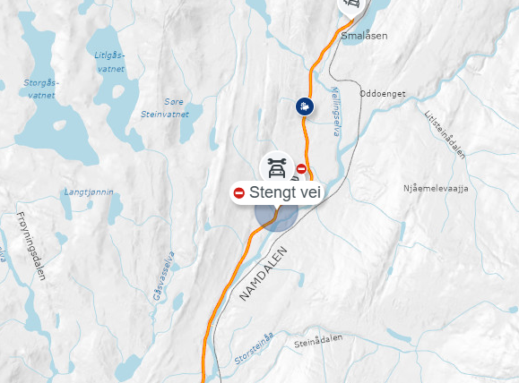 Ulykker og hendelser, Trafikk | Krevende bergingsoperasjon på E6: – Ligger vanskelig til