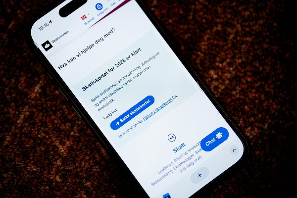 Oslo 20251216.
Skatteetaten opplyser om at skattekortet for inntektsåret 2026 er klart.
Foto: Stian Lysberg Solum / NTB