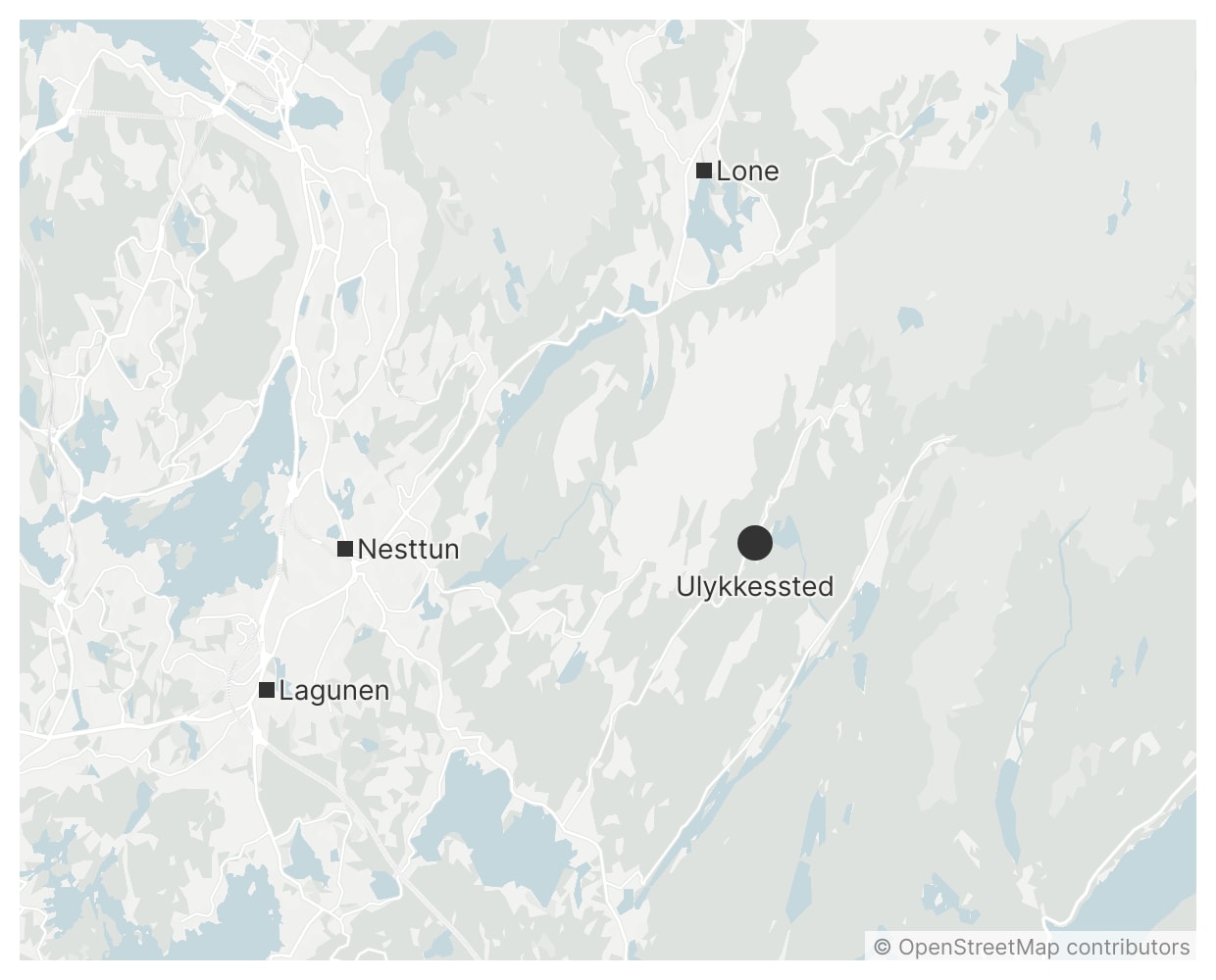 Bilen skled av Bontveitvegen.