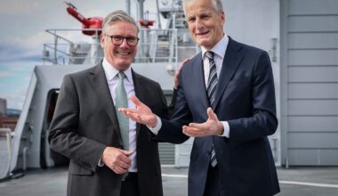 Jonas Gahr Støre reiser til England og Skottland