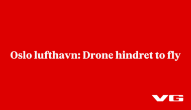 Oslo lufthavn: Drone hindret to fly