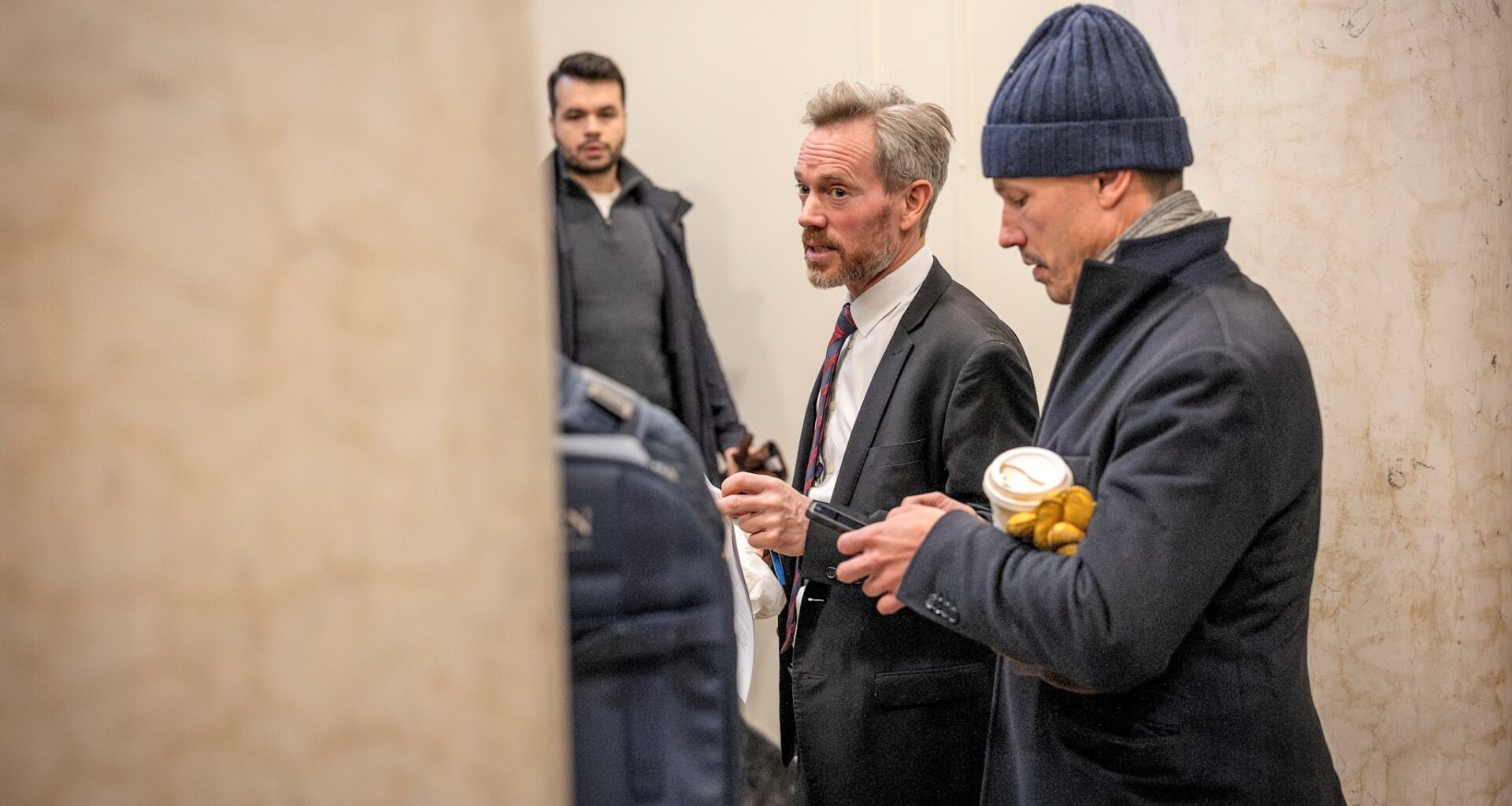 Statsadvokatene Andreas Schei og Alvar Randa etter at Baneheia-dommen mot Jan Helge Andersen ble behandlet i Høyesterett i november.