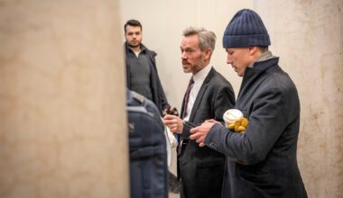 Statsadvokatene Andreas Schei og Alvar Randa etter at Baneheia-dommen mot Jan Helge Andersen ble behandlet i Høyesterett i november.