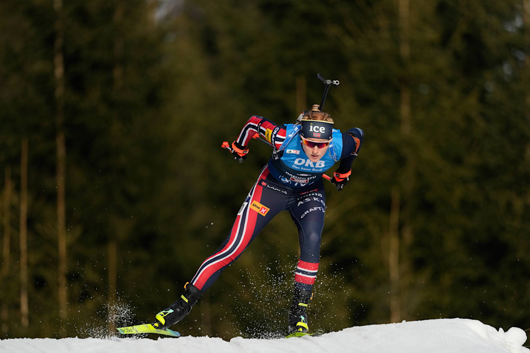 Maren Kirkeeide tok en annenplass på sprinten i Hochfilzen