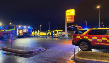 Skien, Bensin | Bensin har lekket fra tankbil