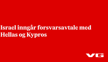 Israel inngår forsvarsavtale med Hellas og Kypros