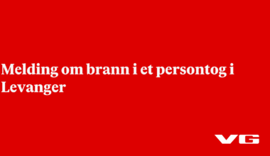 Melding om brann i et persontog i Levanger