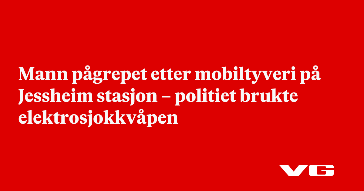 Mann pågrepet etter mobiltyveri på Jessheim stasjon – politiet brukte elektrosjokkvåpen