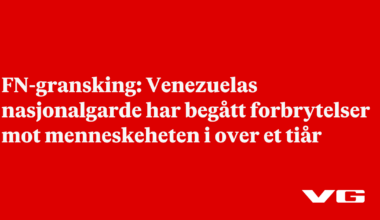 Venezuelas nasjonalgarde har begått forbrytelser mot menneskeheten i over et tiår